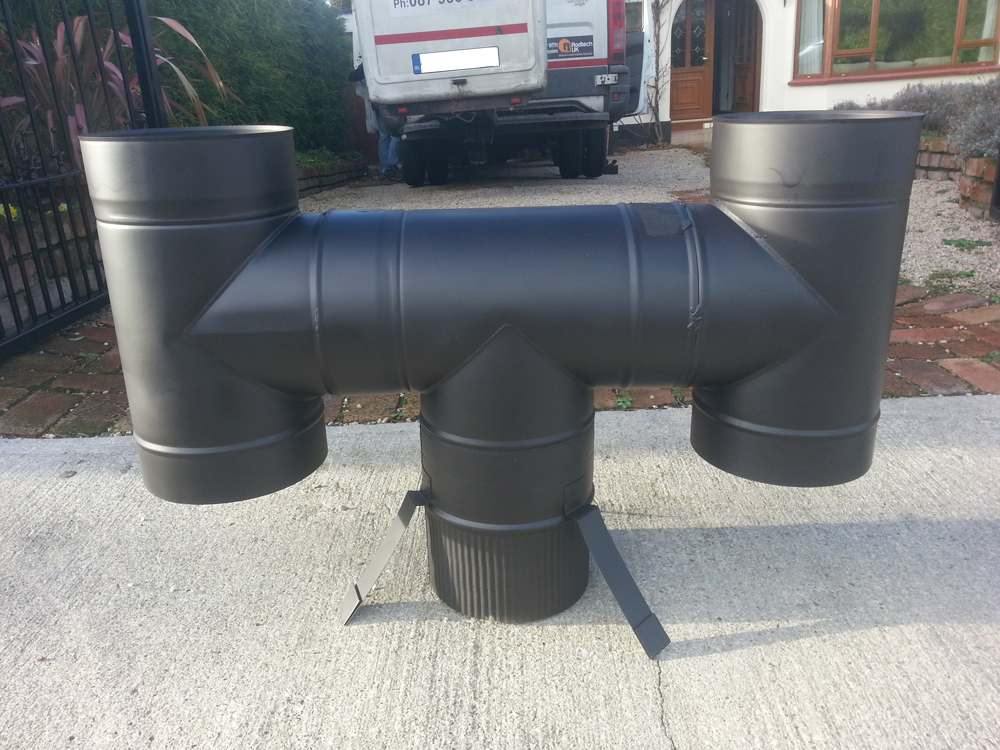 Black H Cowl O H Cowl For Draw in Clay Chimneys 125mm Chimney and