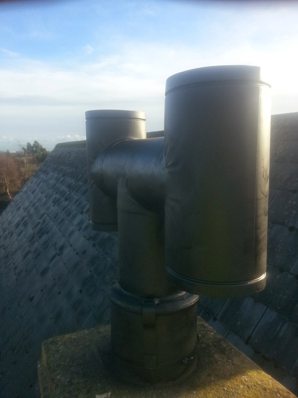 Black H Cowl O H Cowl For Draw in Clay Chimneys 125mm Chimney and