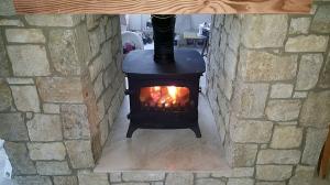 Double Sided Stove Install Image