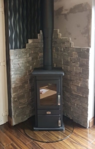 Heritage Log Box Stove Install In Conservatory Image