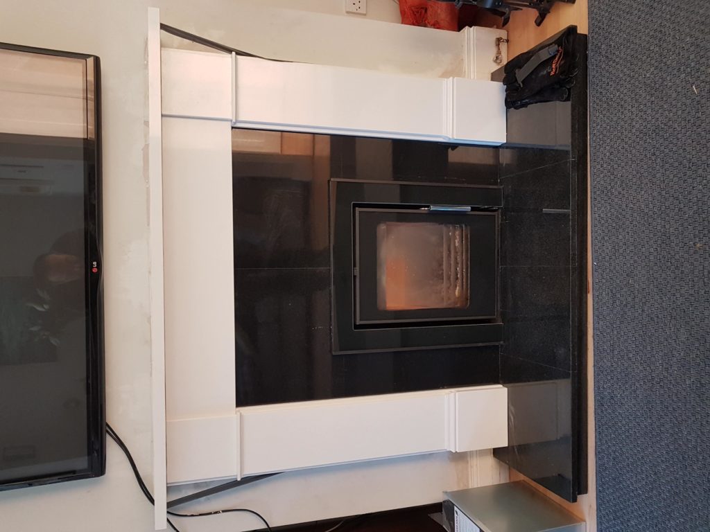 Vitae 6 KW Kildare Fireplace Alpine White Chimney and Stove Services