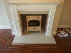 Inset fireplace stove Image